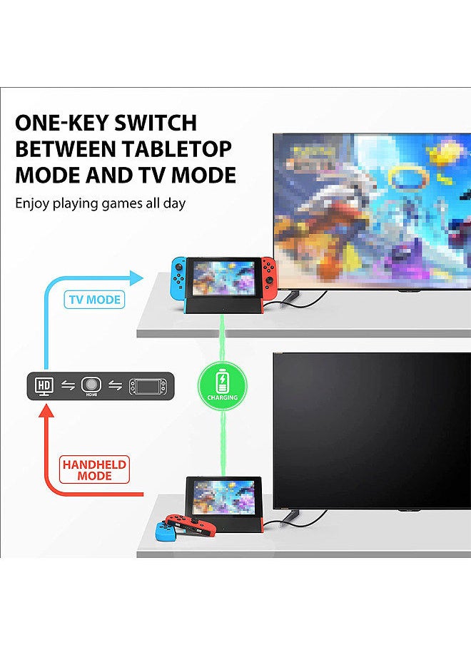 Generic - TV Dock for Nintendo Switch/Switch OLED, Portable TV Dock Compatible With 4K HD Adapter/Type C Port/USB Port for Official Nintendo Switch (Normal Model) - Image 1