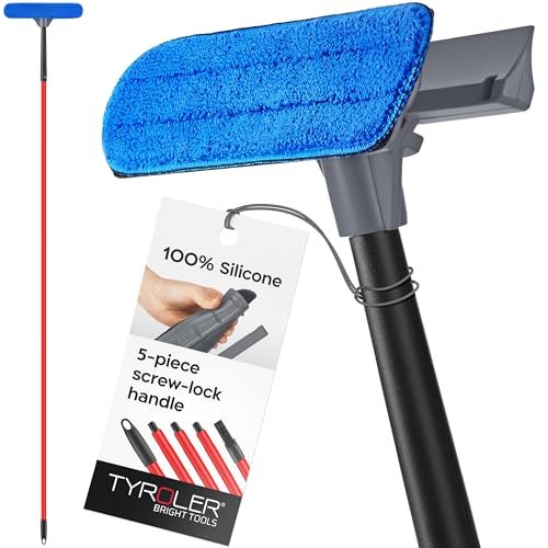 Tyroler Bright Tools Tyroler Professional Window Squeegee for Home, 12"-80" Long Squeegee for Window Cleaning, 2-in-1 Window Cleaning Squeegee Kit, Indoor & Outdoor Window Cleaner Tool for High Windows & Glass - Image 1