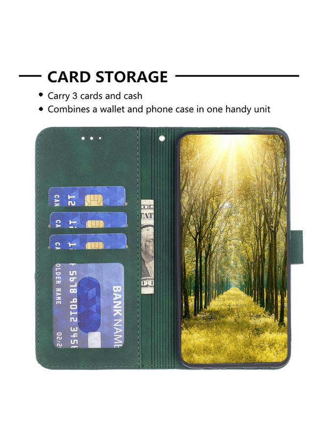 S-TOP Case For Nokia C02 Magnetic Buckle Rhombus Texture Leather Phone Case - Image 4