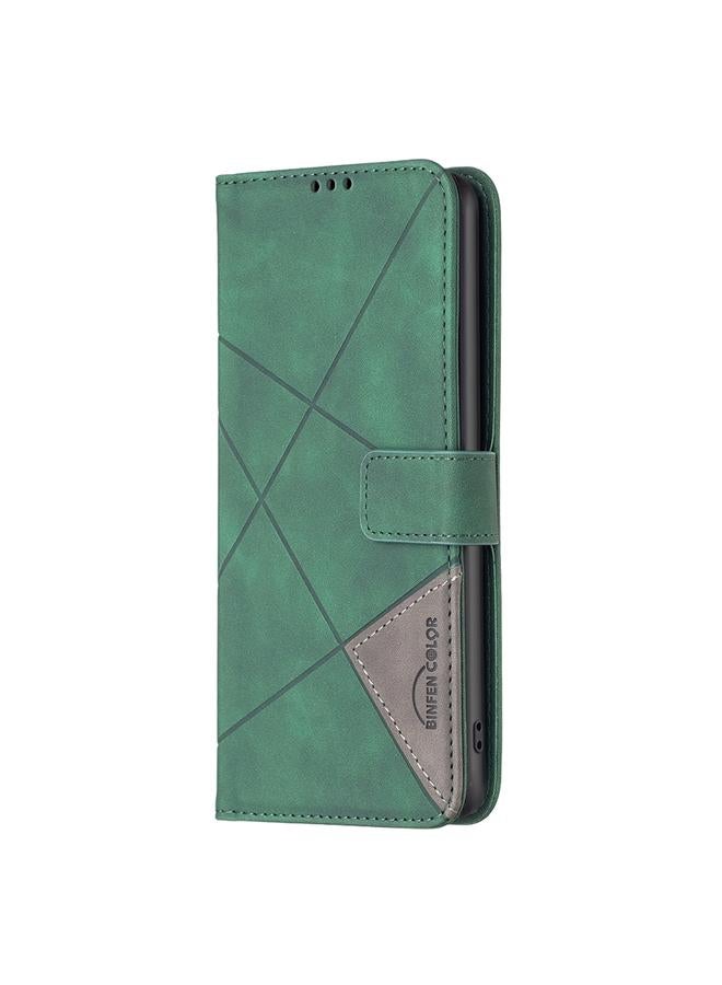 S-TOP Case For Nokia C02 Magnetic Buckle Rhombus Texture Leather Phone Case - Image 2