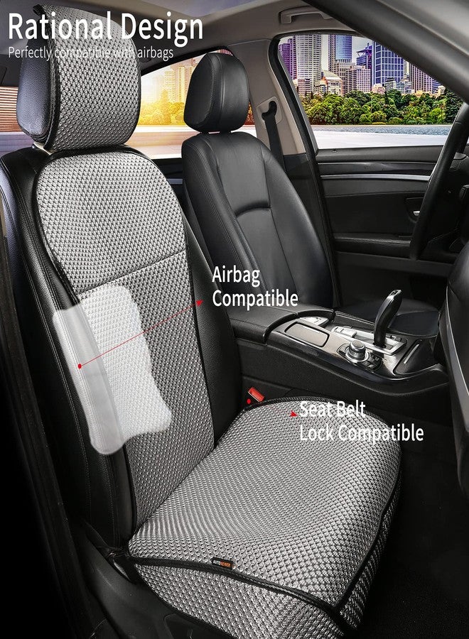 Auto Newer Luxury Breathable Car Seat Cover Fit Four Seasons, Universal Front of Car Seat Cushions, Bottom Seat Covers of Full Wrapped Edge,Universal Fit for 95% Cars,SUV,Pickup,Van(Grey，1PCS) - Image 5