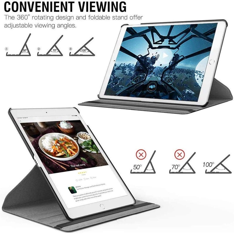 MOCA Rotating Stand Case for 10.2 inch iPad 9th 8th 7th Generation 10.2" iPads 2021 2020 2019 Launch A2603 A2604 A2605 A2270 A2428 A2429 A2430 A2197 A2198 A2200 Flip Cover - Image 4