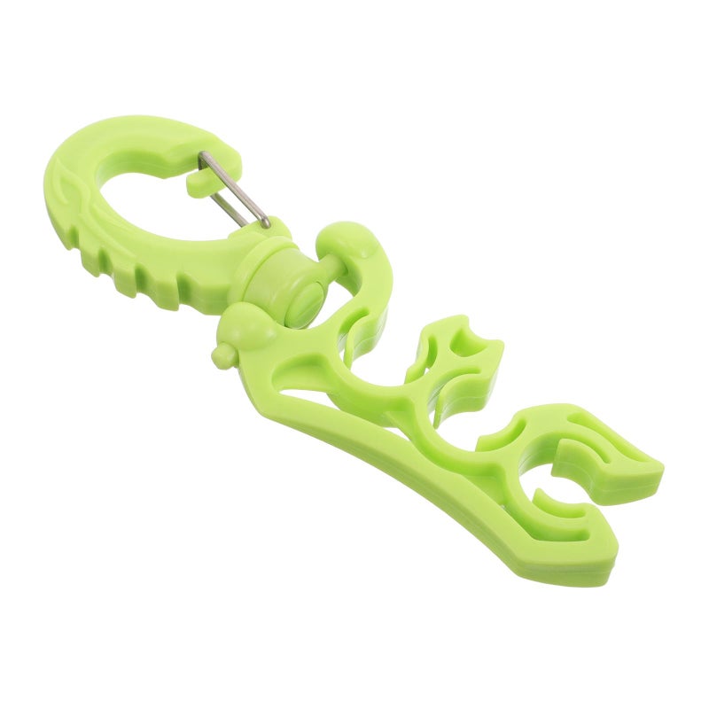 Quick Release Double Hose Clip Soft Silicone BCD Holder for Scuba Diving Equipment Green - Image 2