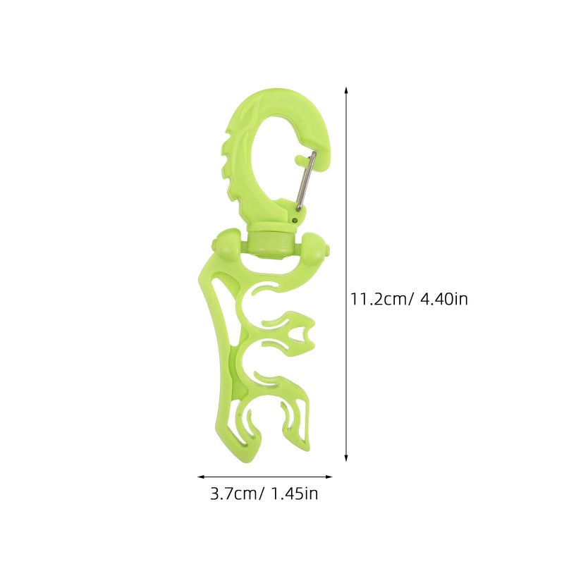 Quick Release Double Hose Clip Soft Silicone BCD Holder for Scuba Diving Equipment Green - Image 3
