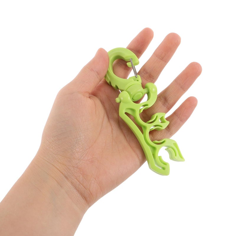 Quick Release Double Hose Clip Soft Silicone BCD Holder for Scuba Diving Equipment Green - Image 5