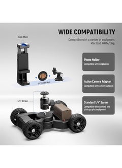 Neewer Neewer DL400 Upgraded Motorized Camera Slider Dolly with App Control, Ultra Quiet Powerful Dual Motor Drive, 5H Runtime, Compatible with GoPro iPhone Android Samsung Smartphone DSLR Camera Camcorder  - Image 4