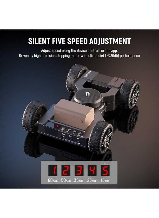 Neewer - Neewer DL400 Upgraded Motorized Camera Slider Dolly with App Control, Ultra Quiet Powerful Dual Motor Drive, 5H Runtime, Compatible with GoPro iPhone Android Samsung Smartphone DSLR Camera Camcorder - Image 1