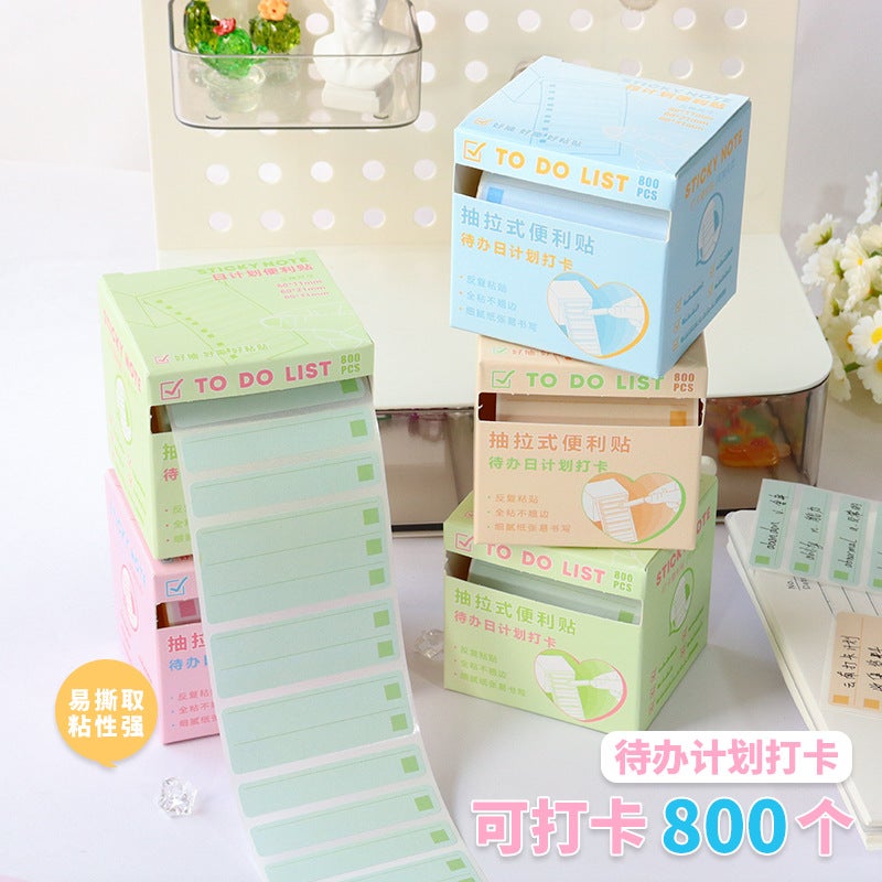 Post-It Notes Pull-Out Daily Plan Cute Student Punch-In Note Paper Office Good Things Note Paper - Image 3