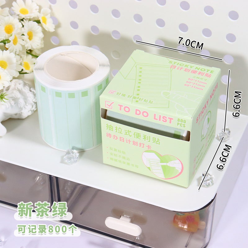 Post-It Notes Pull-Out Daily Plan Cute Student Punch-In Note Paper Office Good Things Note Paper - Image 1