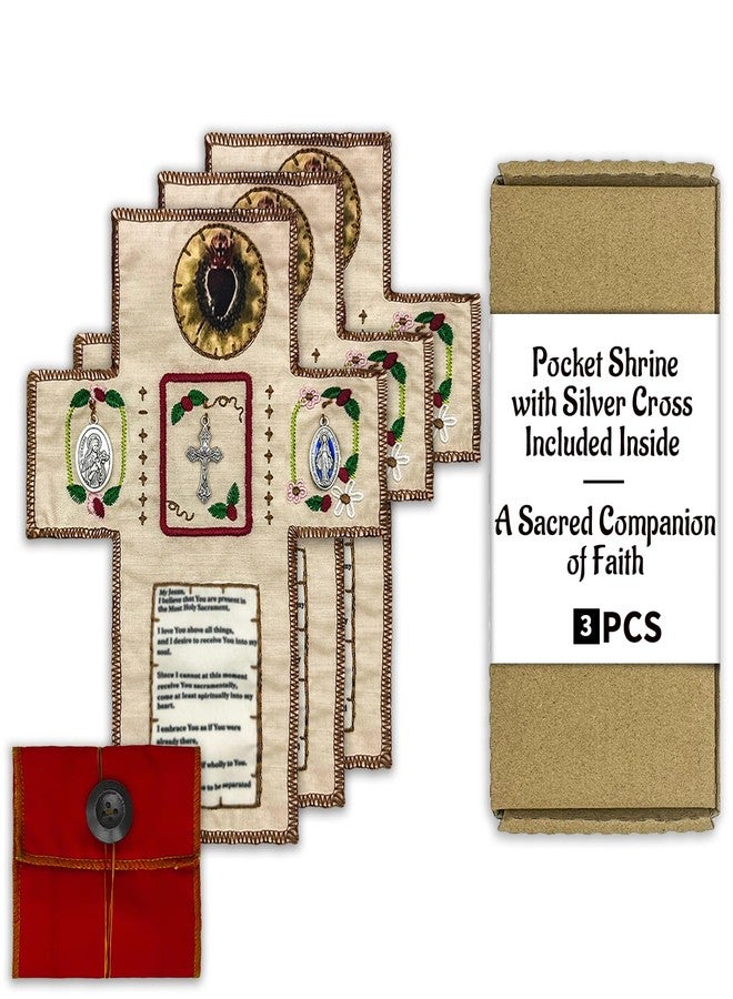 Asidius Handmade Catholic Pocket Shrine with Miraculous Medal, Travel Prayer Altar for Divine Mercy, Devotional Gifts for Catholic Women & Men - Image 1