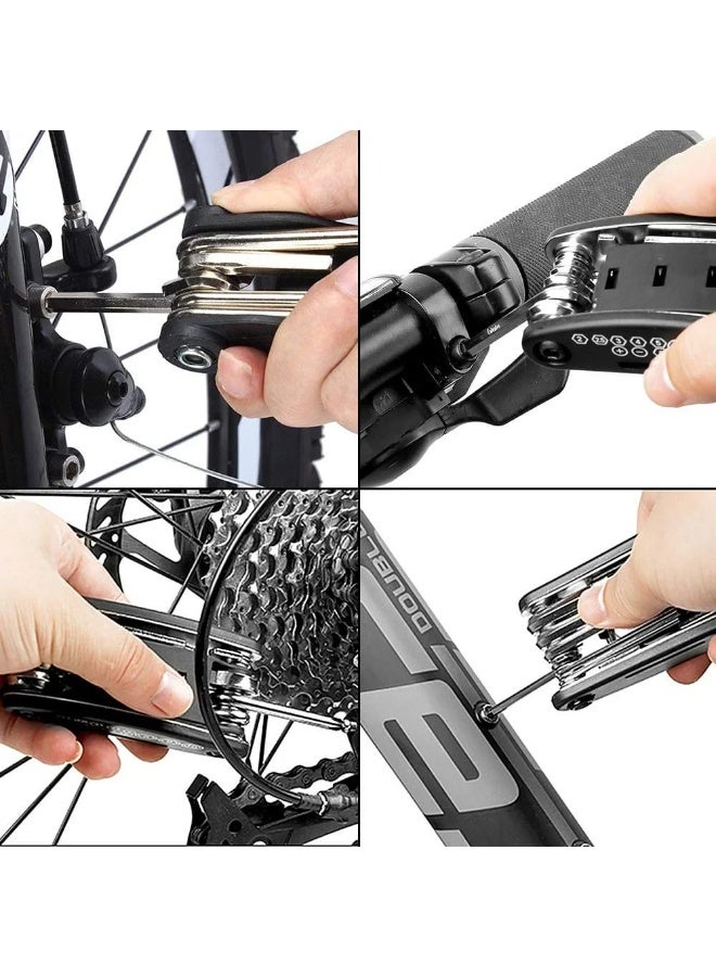 مجموعة أدوات متعددة الاستخدامات لتصليح الدراجات الجبلية 16 في 1 للدراجة الهوائية، عدة سداسية مفتاح ربط براغي للدراجات الجبلية مفك من الصلب الكربوني - Image 2