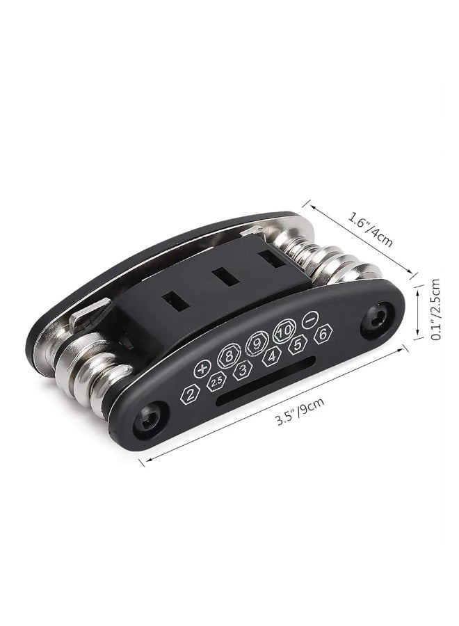 مجموعة أدوات متعددة الاستخدامات لتصليح الدراجات الجبلية 16 في 1 للدراجة الهوائية، عدة سداسية مفتاح ربط براغي للدراجات الجبلية مفك من الصلب الكربوني - Image 4