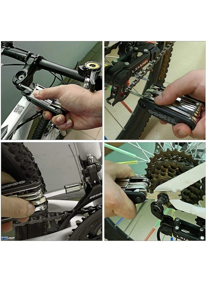 مجموعة أدوات متعددة الاستخدامات لتصليح الدراجات الجبلية 16 في 1 للدراجة الهوائية، عدة سداسية مفتاح ربط براغي للدراجات الجبلية مفك من الصلب الكربوني - Image 5