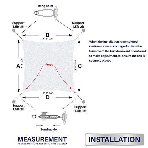 Windscreen4less Sun Shade Sail Hardware Kit - 6 Inches - Super Heavy Duty - for Square and Rectangle Sun Shade Sail - Image 4