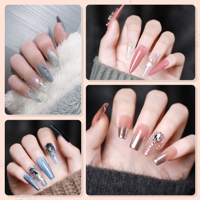 Abodhu Acrylic Natural Nail Tips Kit 500 Pcs French Tip Nails Set Square Half Cover False Nails with Glue, Files, Clipper, Storage Case, Nail Art for Salons and Home DIY, 10 Sizes - Image 4