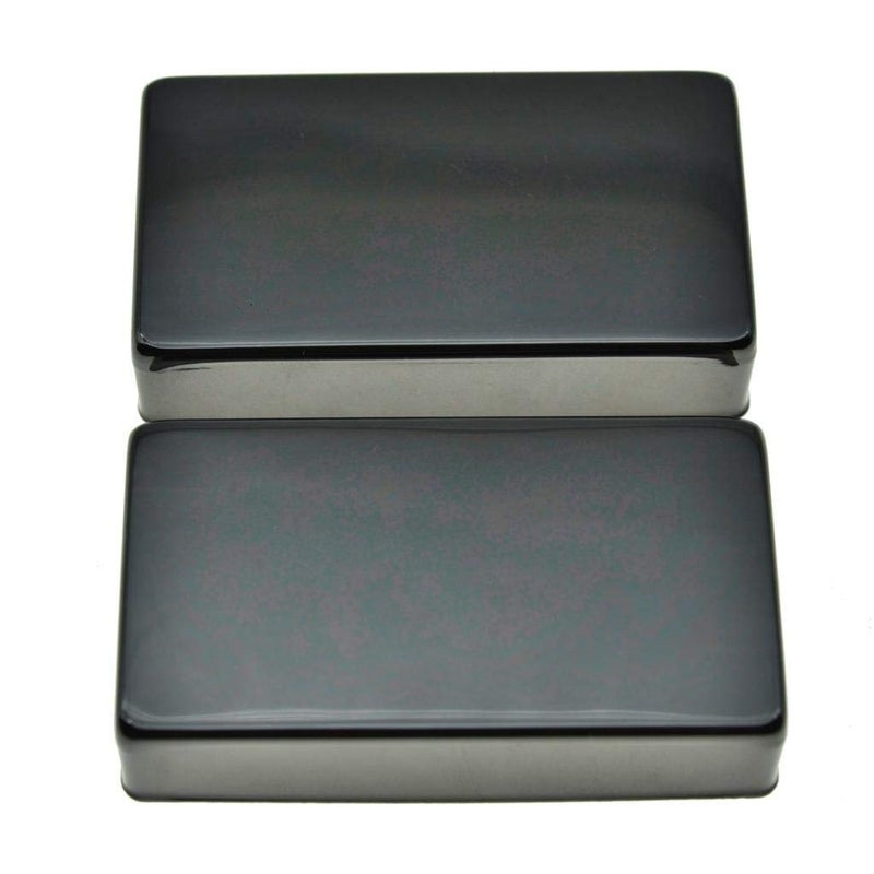 KAISH Set of 2 Sealed Humbucker Guitar Pickup Covers Brass Humbucker Pickup Cover No Holes Black - Image 1