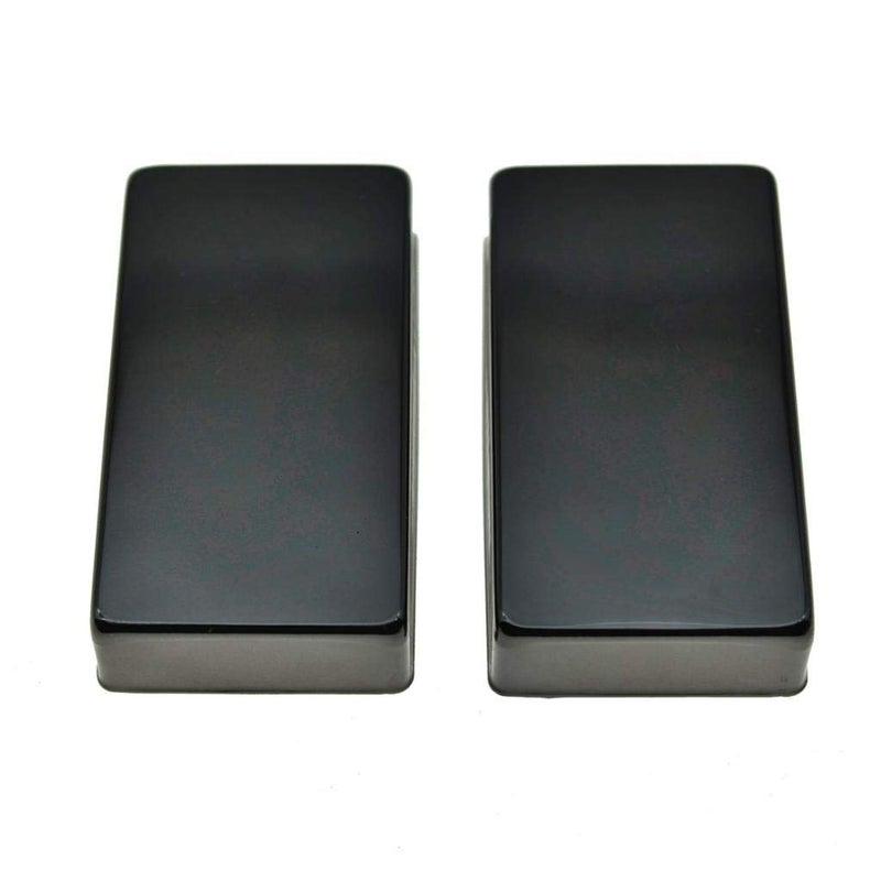 KAISH Set of 2 Sealed Humbucker Guitar Pickup Covers Brass Humbucker Pickup Cover No Holes Black - Image 3