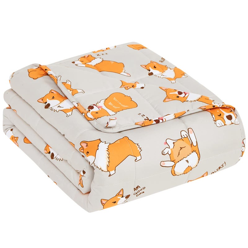 CuteKing Weighted Blanket for Adults Weighted Blanket with Premium Glass Beads  Breathable Heavy Blanket for Comfort Sleep  Thick Blanket for Adult All Season20lbs 60x80 CuteDog