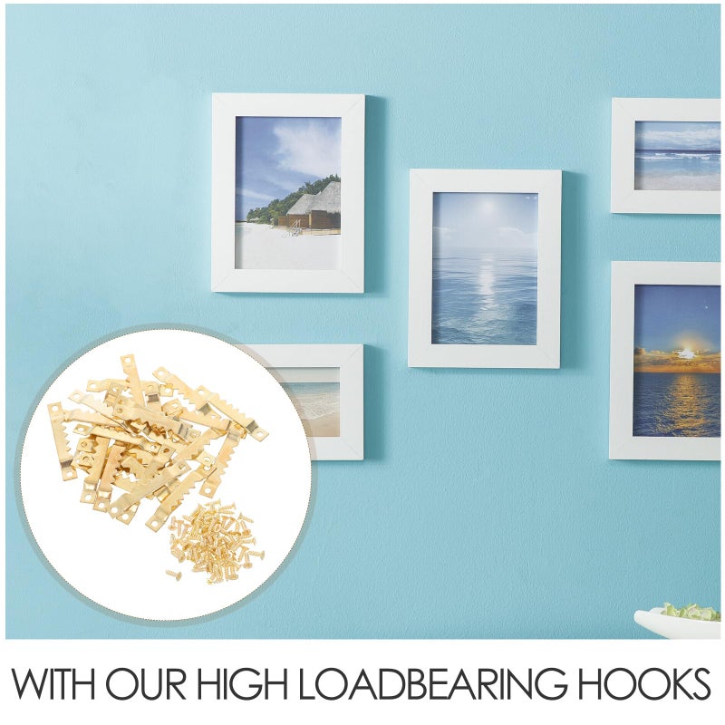 30 Serrated Metal Picture Hanging Hooks With Screws For Wall Mounting Frames And Home Decor - Image 4