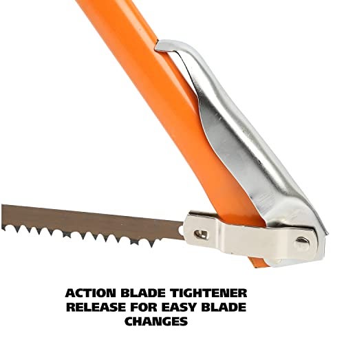 GREAT NECK منشار بوز 24 بوصة من غريت نيك BB24، مناشير يدوية لتقليم الأشجار وإزالة الحشائش، تغييرات سهلة لشفرات المنشار اليدوي، إطار فولاذي أنبوبي لمنشار الأشجار - Image 5