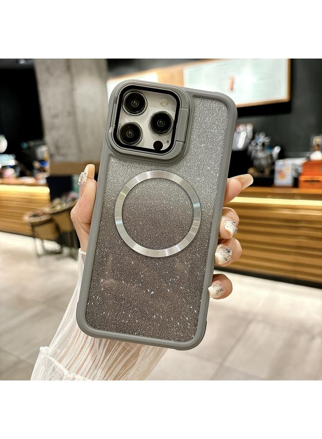 S-TOP Case For iPhone 14 Pro Max CD-grain Gradient Glitter Magsafe Acrylic Hybrid TPU Phone Case - Image 1