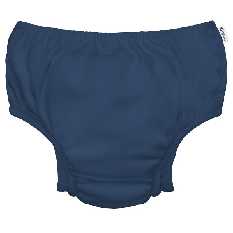 i play by green sprouts Baby Snap Reusable Swim Diaper Navy 3T