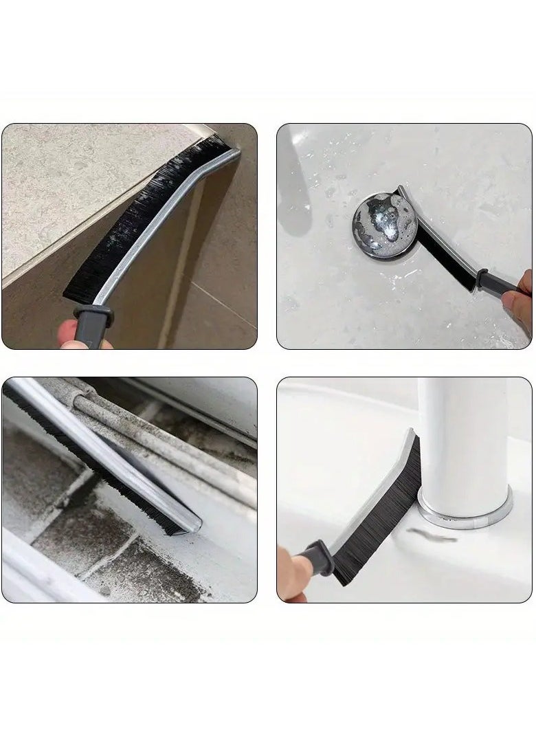 Goolsky - 1pc Multi-Purpose Gap Cleaning Brush, Long Handle Stiff Bristles, No Power Needed, Unscented, Ideal for Kitchen Tile, Window Tracks, and Doorways - Image 1