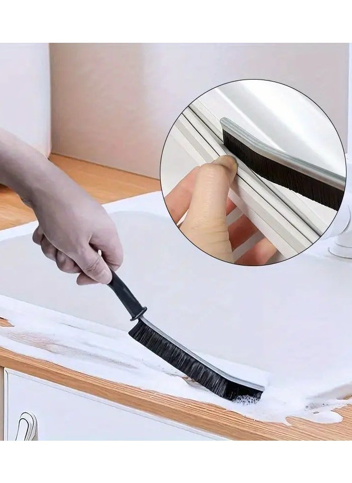 Goolsky - 1pc Multi-Purpose Gap Cleaning Brush, Long Handle Stiff Bristles, No Power Needed, Unscented, Ideal for Kitchen Tile, Window Tracks, and Doorways - Image 1