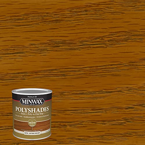 Minwax PolyShades Wood Stain + Polyurethane Finish – Quart, Antique Walnut, Satin - Image 2