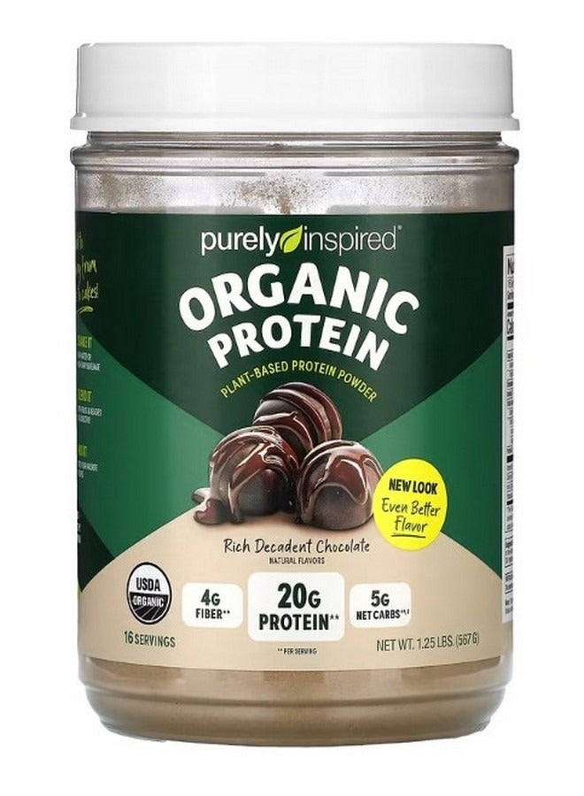purely inspired Organic Plant Based Protein Powder Rich Decadent Chocolate 1.25 lbs 567 g - Image 1