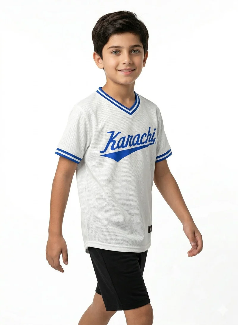 Baseball United Karachi Monarchs Kids' V-Neck Jersey
