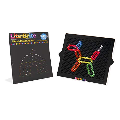 Lite Brite Ultimate Classic Refill Pack - Celebration Theme - 10 Reusable Templates - Amazon Exclusive, Black - Image 4