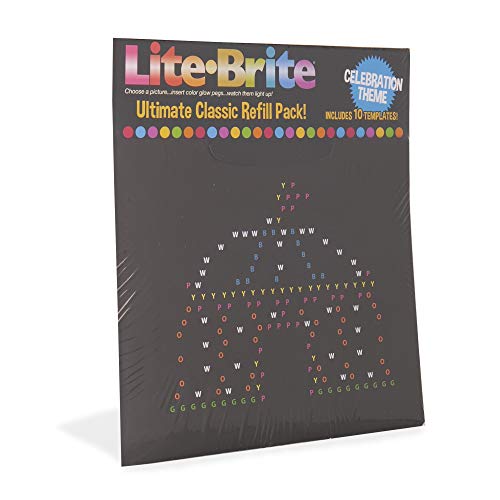Lite Brite Ultimate Classic Refill Pack - Celebration Theme - 10 Reusable Templates - Amazon Exclusive, Black - Image 2