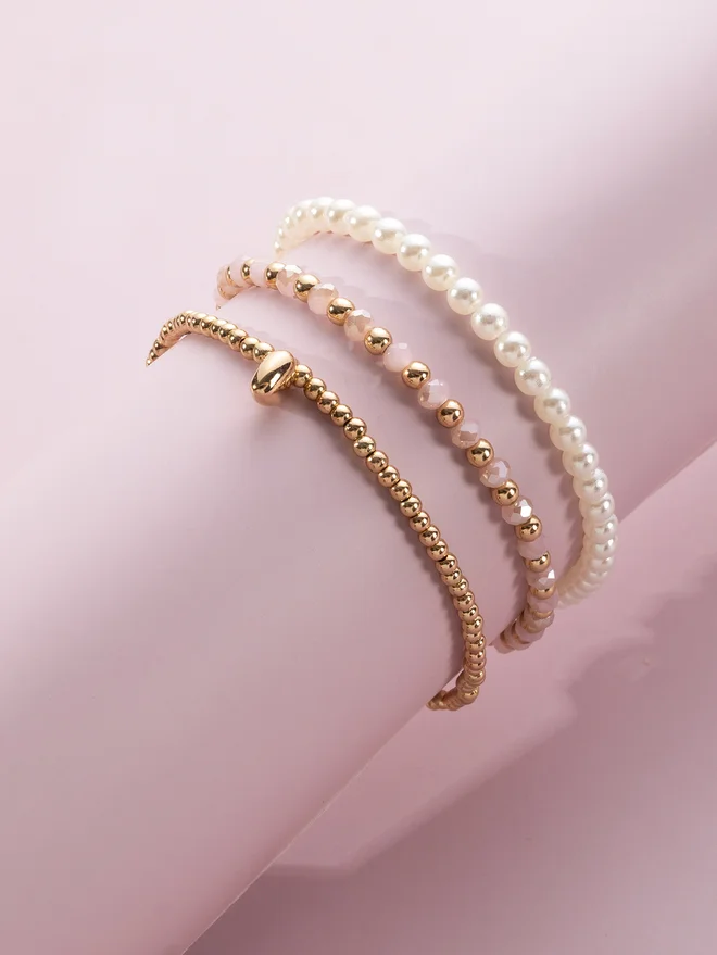 تايك تو Take Two Set of 3 - Beaded Anklet Set