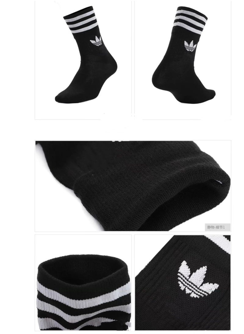adidas Stellasport Men's and Women's Socks Set of 2 Pairs Black High Quality Socks One size fits all  - Image 3