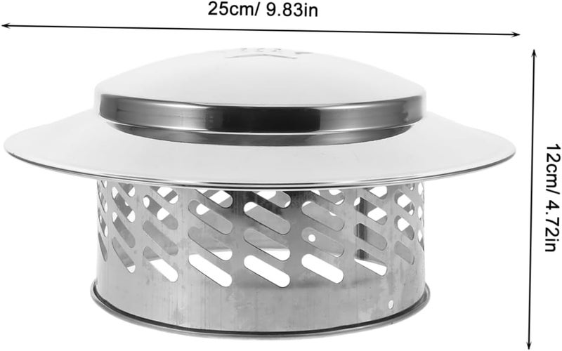 IMIKEYA Stainless Steel Chimney Cap Rainproof Cover for Fireplace Ventilation Easy Installation Prevents Water Ingress - Image 2