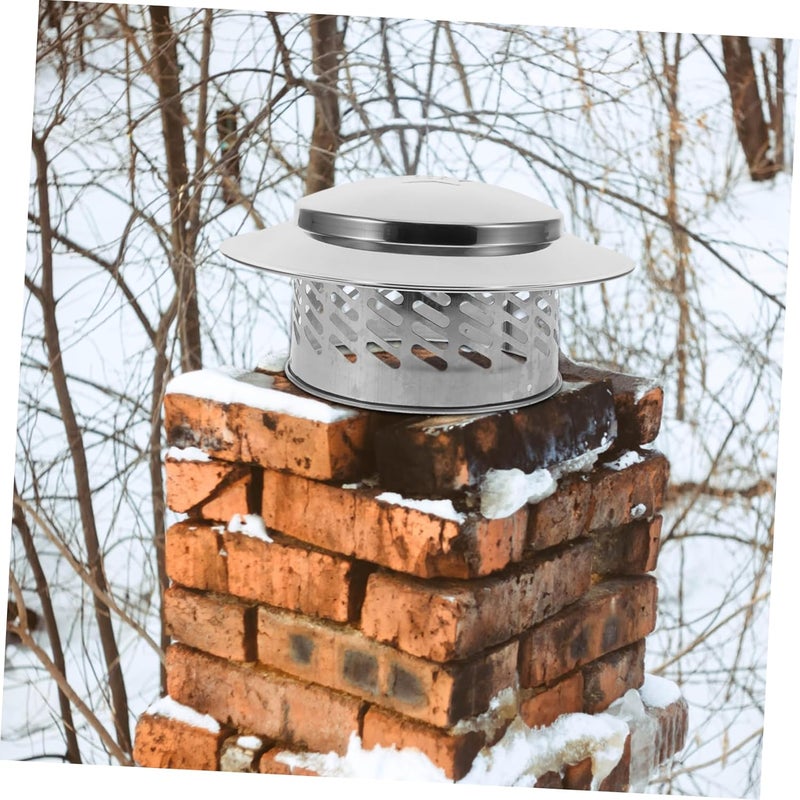 IMIKEYA Stainless Steel Chimney Cap Rainproof Cover for Fireplace Ventilation Easy Installation Prevents Water Ingress - Image 5