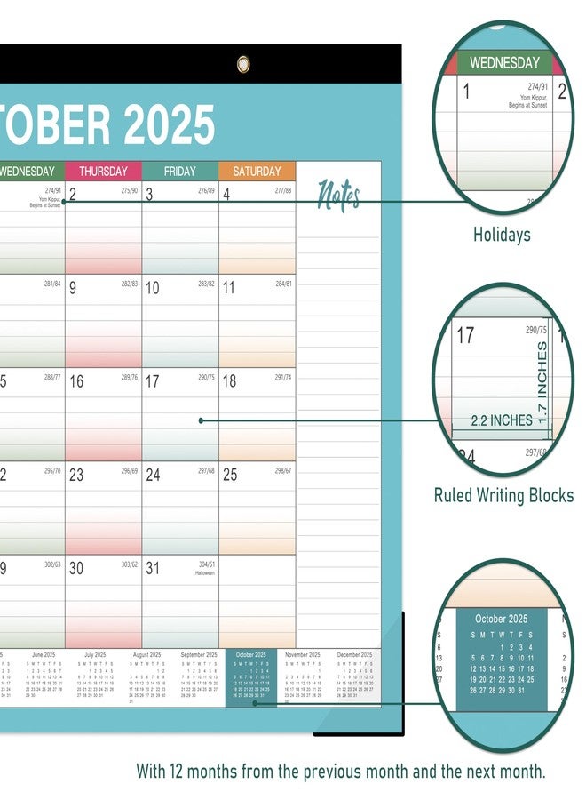 MaaIbok Desk Calendar 2024-2025 - 18 Month Calendar, Jul. 2024 - Dec. 2025, 17" x 12", 2024-2025 Monthly Desk Calendar with To-Do List and Notes - Perfect Home, School, Office Desk Calendar Planning Tool - Image 4