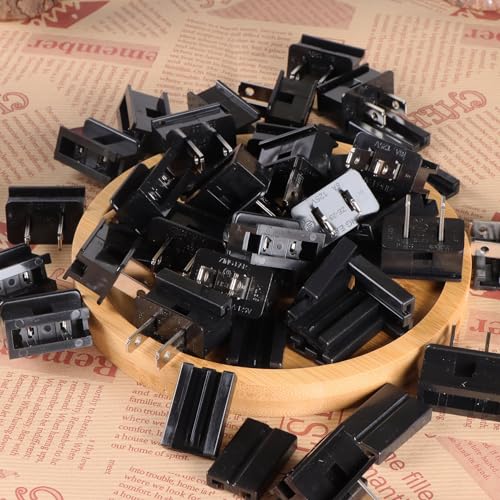 GFQHF Male Vampire Plug for 18 Guage SPT-1 Wire, Slip Plug, Vampire Plug, Zip Plug, 25 Pack, UL Listed (Male, Black) - Image 2