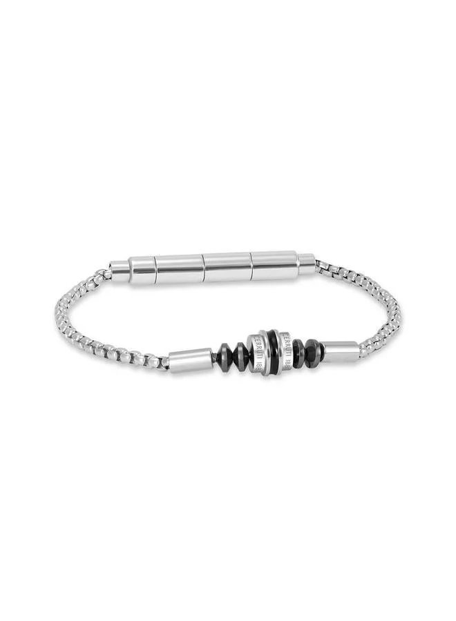 CERRUTI 1881 Leonardo Silver Plated Stainless Steel Chain Bracelet for Men 180mm