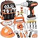 KidBloom Kids Tool Set with Backpack 50 PCS Toddler Pretend Tools with Electronic Toy Drill Safety Helmet DIY Parts Toys for 3 4 Year Old Boys - Image 2