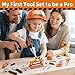 KidBloom Kids Tool Set with Backpack 50 PCS Toddler Pretend Tools with Electronic Toy Drill Safety Helmet DIY Parts Toys for 3 4 Year Old Boys - Image 4