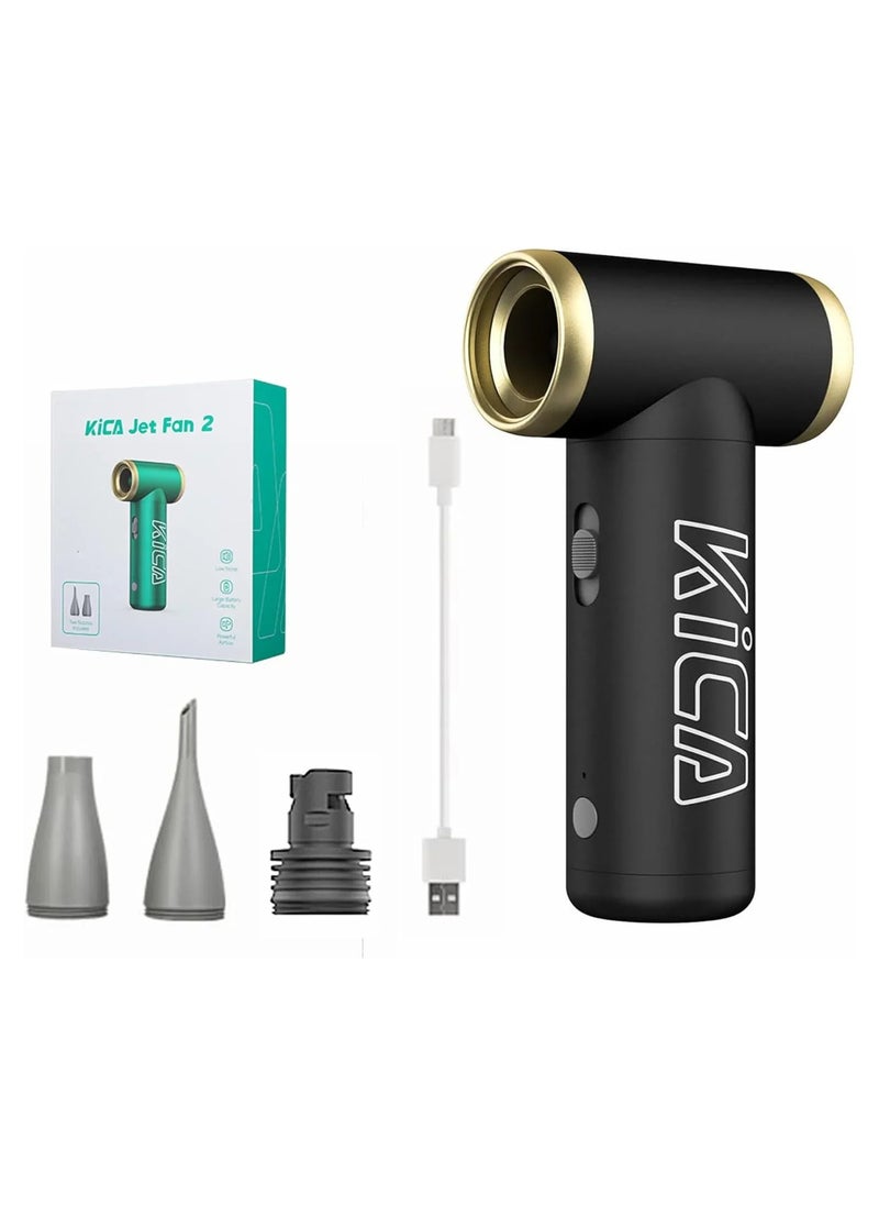 Jet Fan 2 Vacuum Kit / Adjustable Wind Speed / 101000RPM Brushless Motor / Aviation-Grade Aluminum Shell / Uses for Cleaning / Drying / Inflating & Dusting Hard-to-Reach Areas / Vacuum Accessories Included - Green