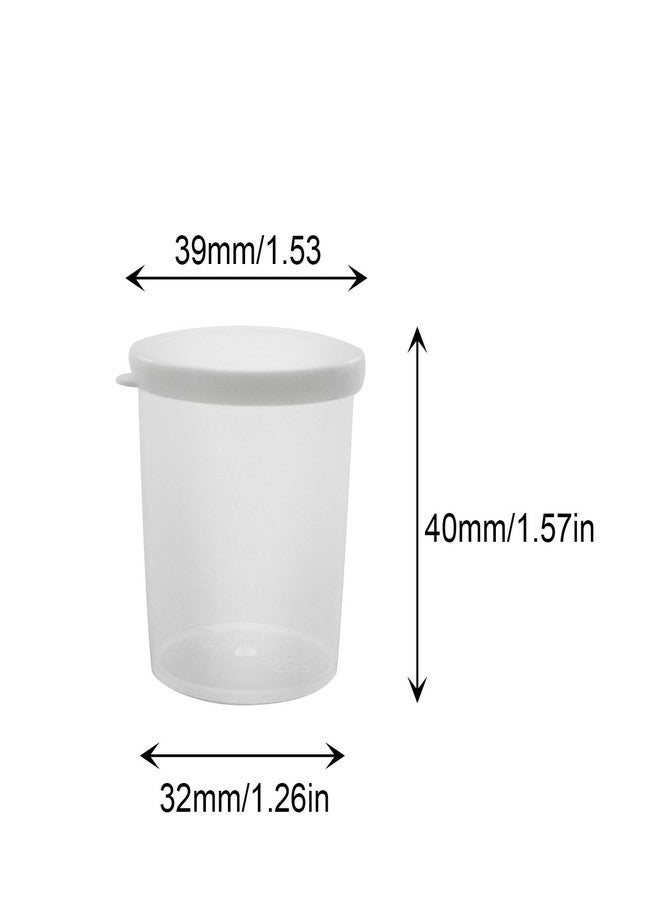 JCBIZ 12PCS 30ml Plastic Transparent Measuring Cups with Lid Liquid Container Medicine Measuring Measure Cups Clear Mixing Cup - Image 3