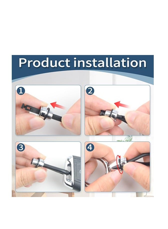 OUYoo غطاء مفتاح سيارة OUYoo TPU لسيارات تويوتا C-HR، كامري، كورولا، فورتونر، هايلاندر، ليفين، راف4، إل سيكويا، سينيا، تاكوما، تاندرا، ياريس، مع سلسلة مفاتيح (الأحمر) - Image 4