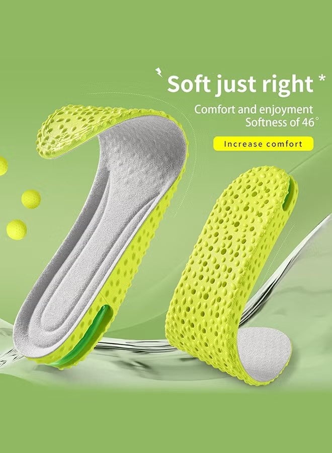 YJ 1 Pair Invisible Height Increasing Insoles, Memory Foam Insoles 3.5cm Heel Lift Foot Pads for Men & Women, Breathable Shock Absorbing Sports Inserts, Providing Great Shock Absorption and Cushioning for Feet Relief - Image 2
