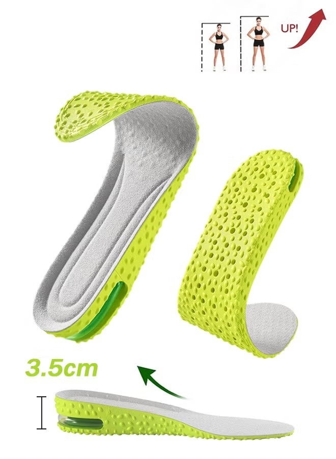 YJ 1 Pair Invisible Height Increasing Insoles, Memory Foam Insoles 3.5cm Heel Lift Foot Pads for Men & Women, Breathable Shock Absorbing Sports Inserts, Providing Great Shock Absorption and Cushioning for Feet Relief - Image 1