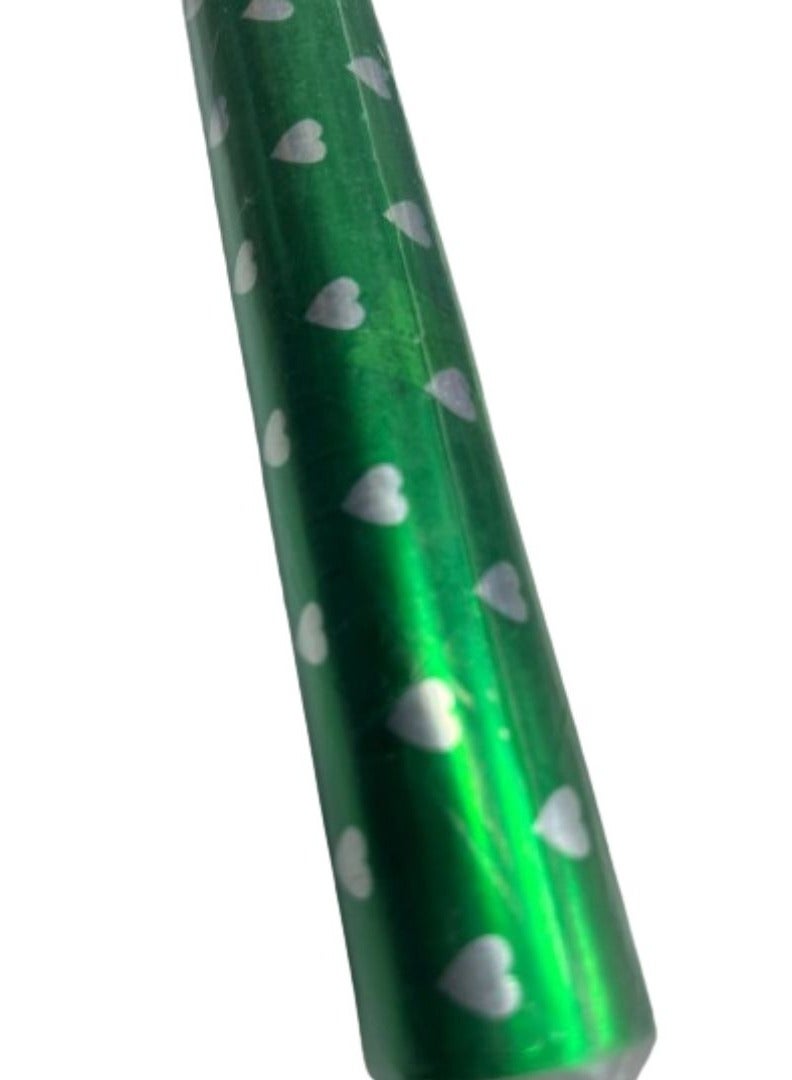 لفة بوليستر ورق تغليف أخضر بطول 4 أمتار لتغليف الهدايا - Image 1