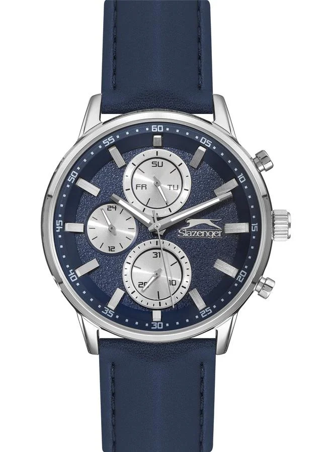 Slazenger Men's Leather Multi Function Watch SL.9.6564.2.01 - 44 mm