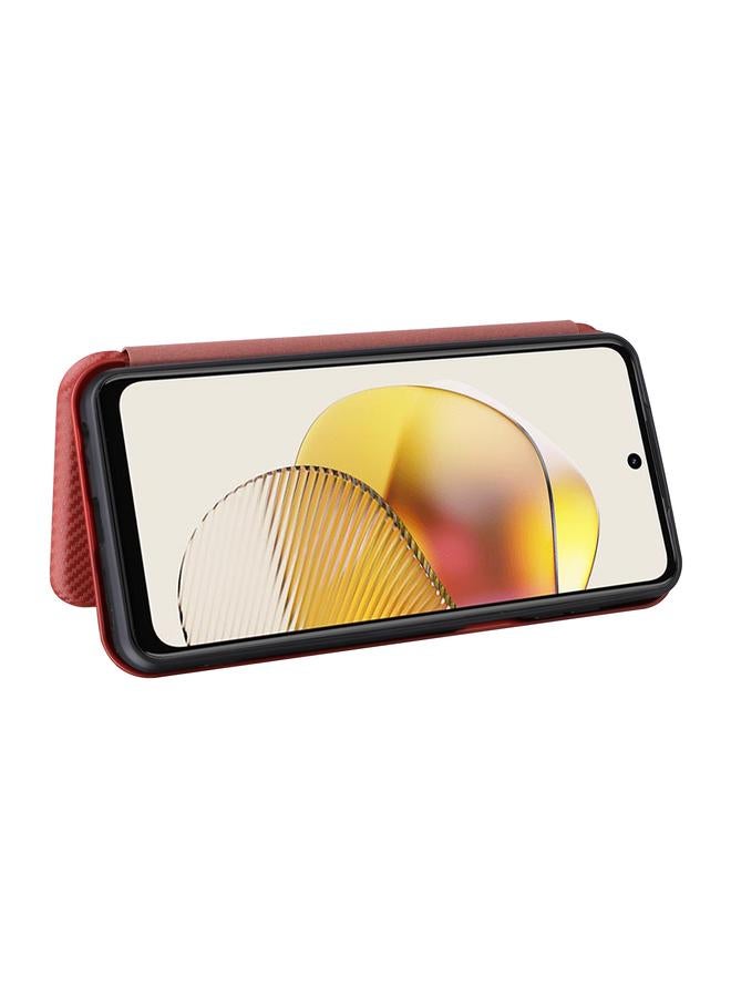 S-TOP Case For Motorola Moto G73 5G Carbon Fiber Texture Flip Leather Phone Case - Image 5